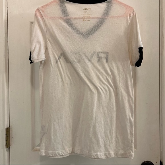 RVCA Black & White V-Neck T-Shirt - Picture 6 of 6